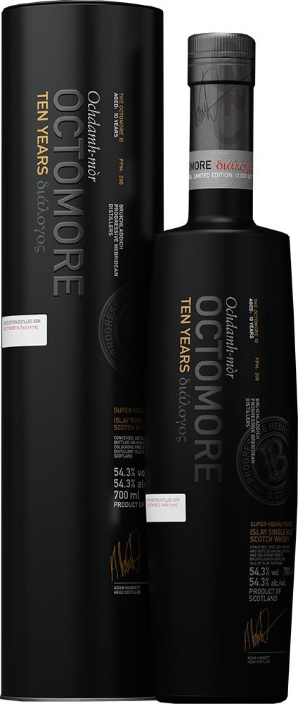 Bruichladdich Octomore Ten Years Single Malt Scotch Whisky bottle