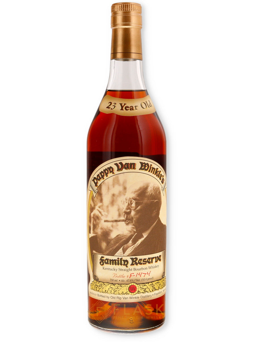 Pappy Van Winkle Family Reserve 23 Year Old Bourbon bottle