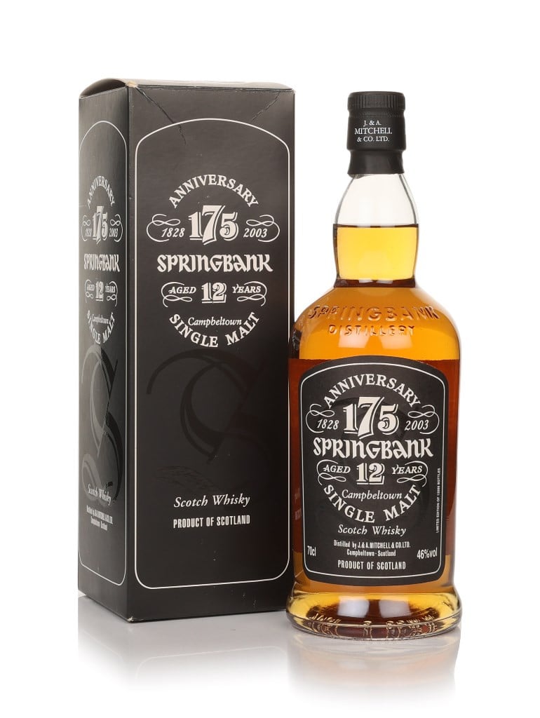 Springbank 12 Year Old 175th Anniversary Release Single Malt Scotch Whisky bottle