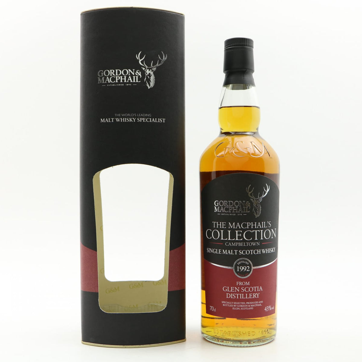 Gordon & Macphail's Glen Scotia 21 Year Old Single Malt Scotch Whisky 1992 Vintage bottle