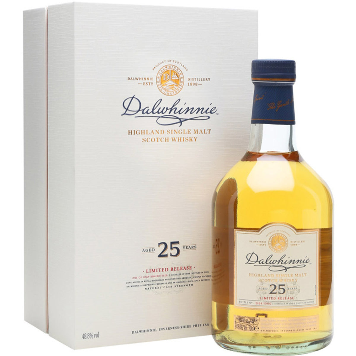 Dalwhinnie 25 Year Old Limited Edition Highland Single Malt Scotch Whisky bottle