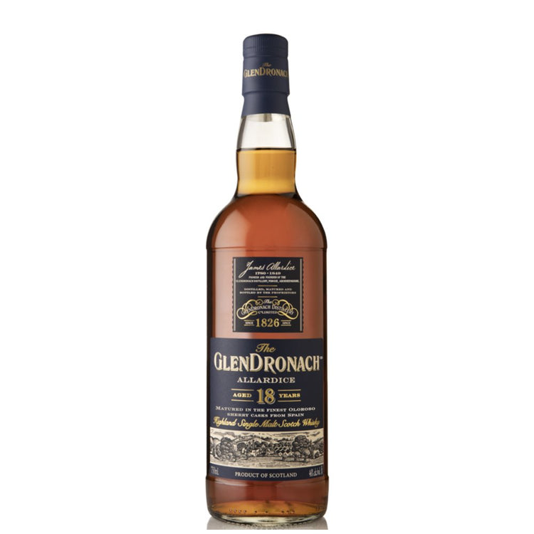 The GlenDronach 18 Year Old Original Allardice Scotch Whisky bottle