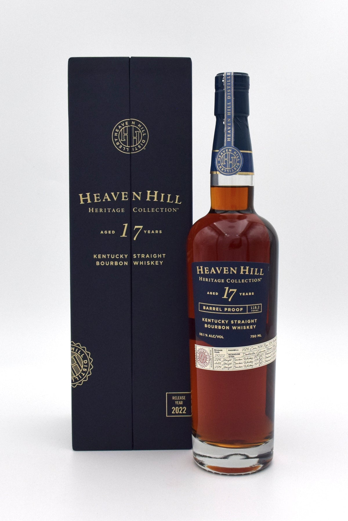 Heaven Hill Heritage Collection 17 Year Old Barrel Proof Bourbon Whiskey bottle