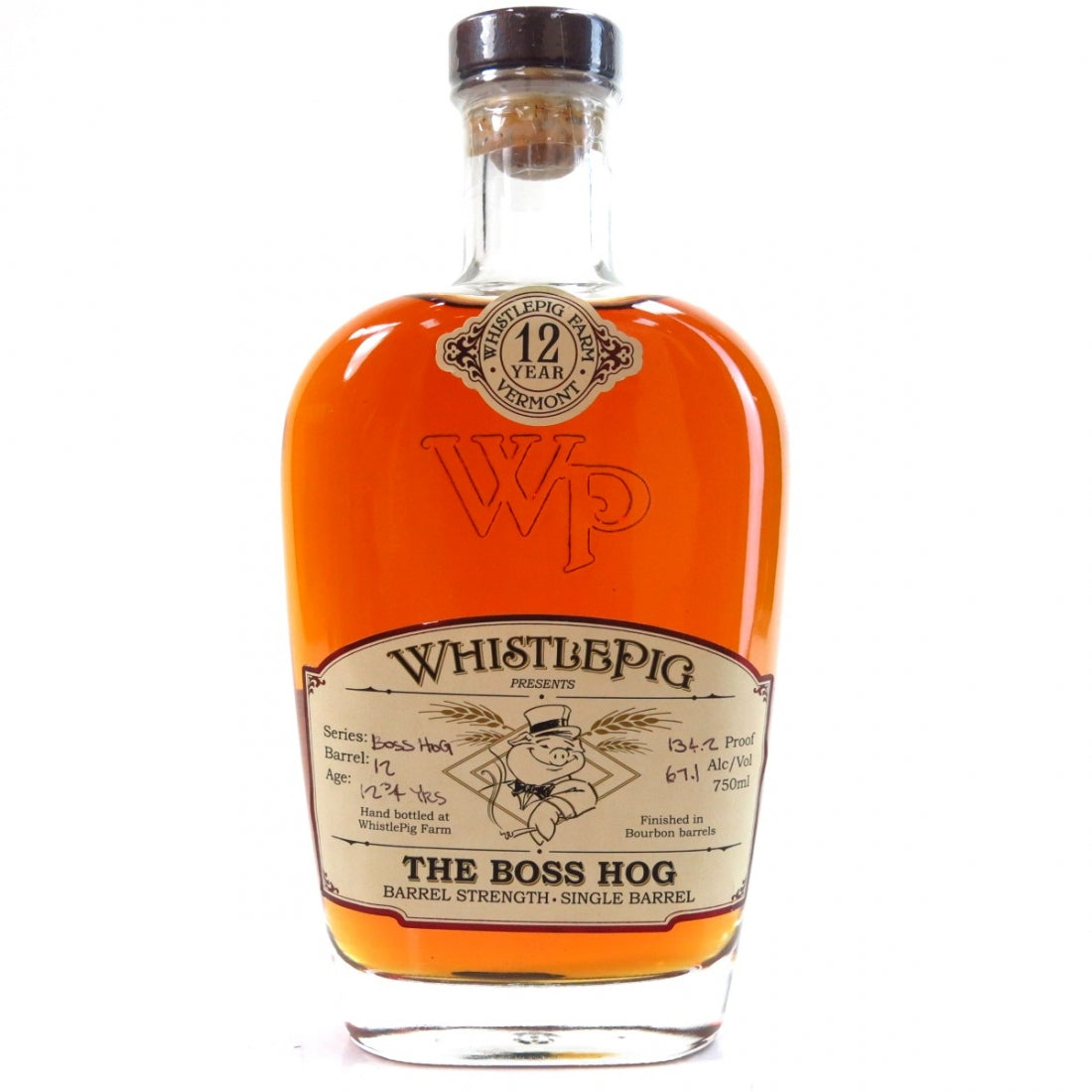 WhistlePig The Boss Hog Single Barrel 1st Edition Straight Rye bottle