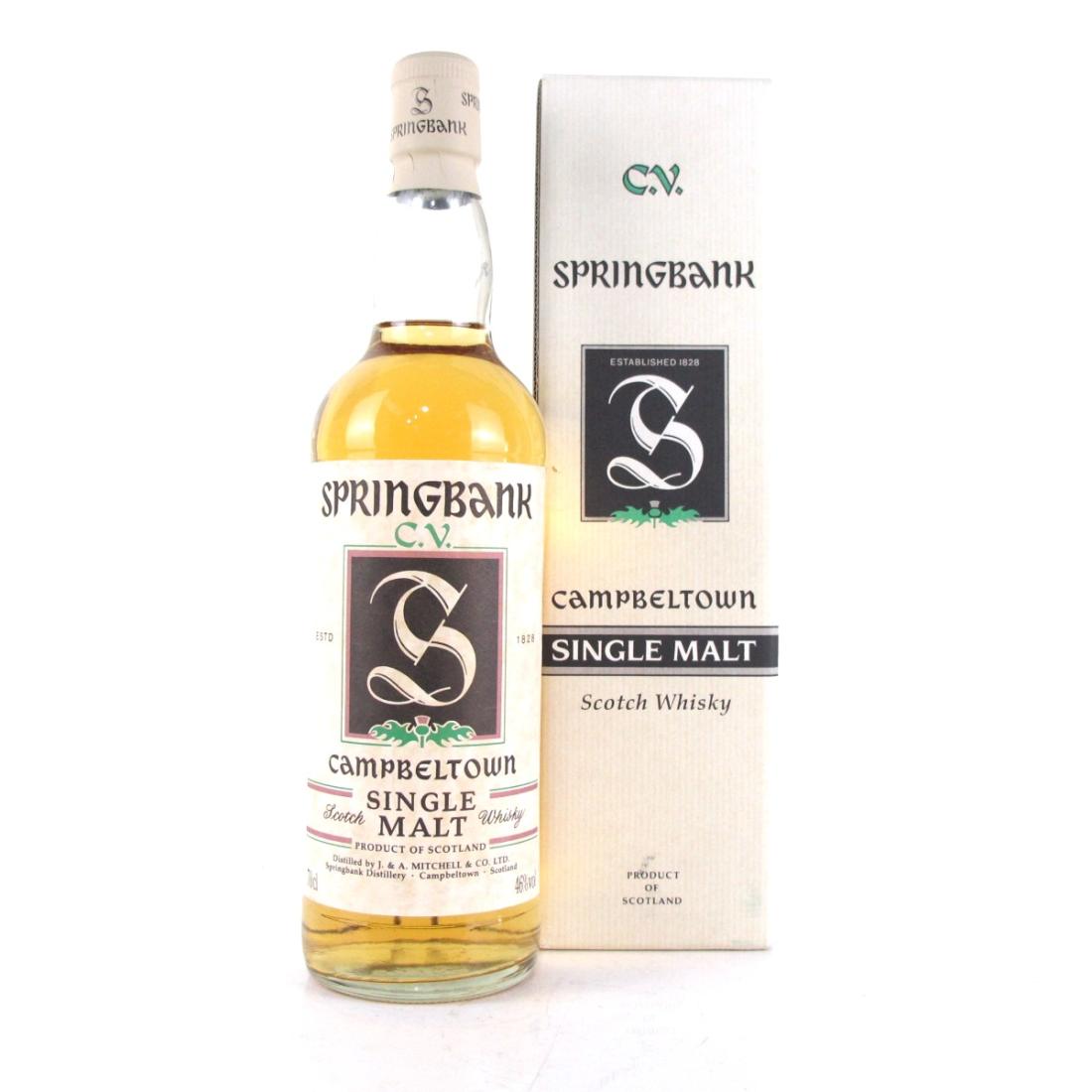 Springbank C.V. White Label Single Malt Scotch Whisky bottle