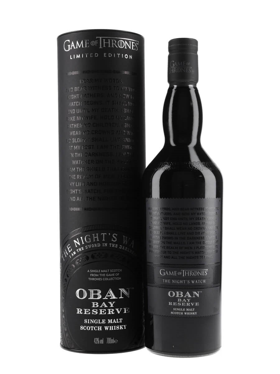 Game of Thrones The Night's Watch Oban Bay Reserve bottle