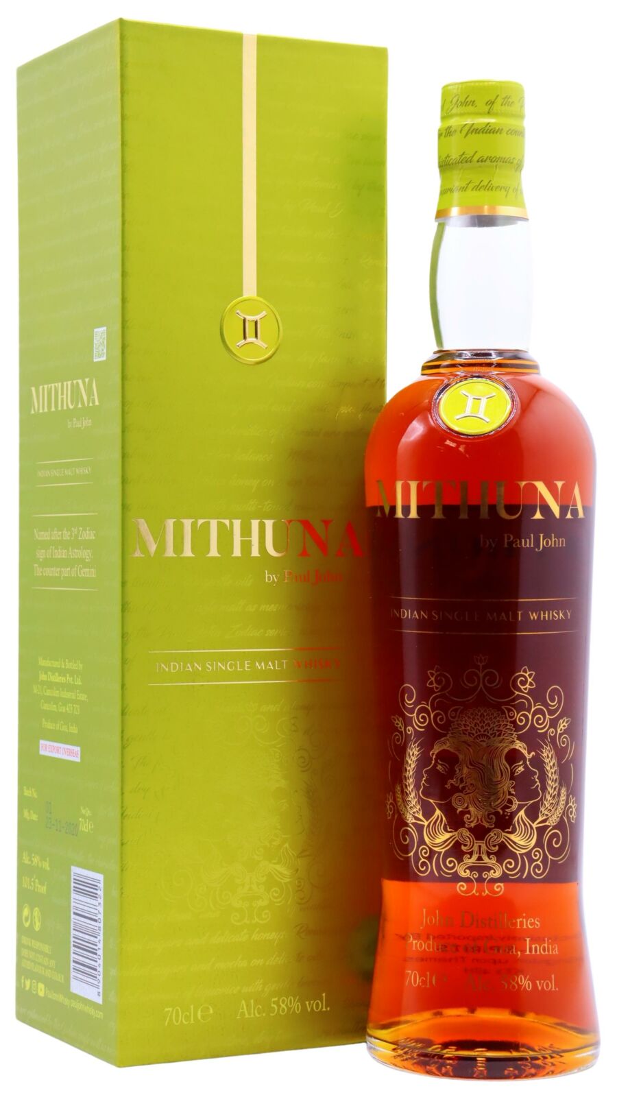 Paul John Mithuna Indian Single Malt Whisky bottle