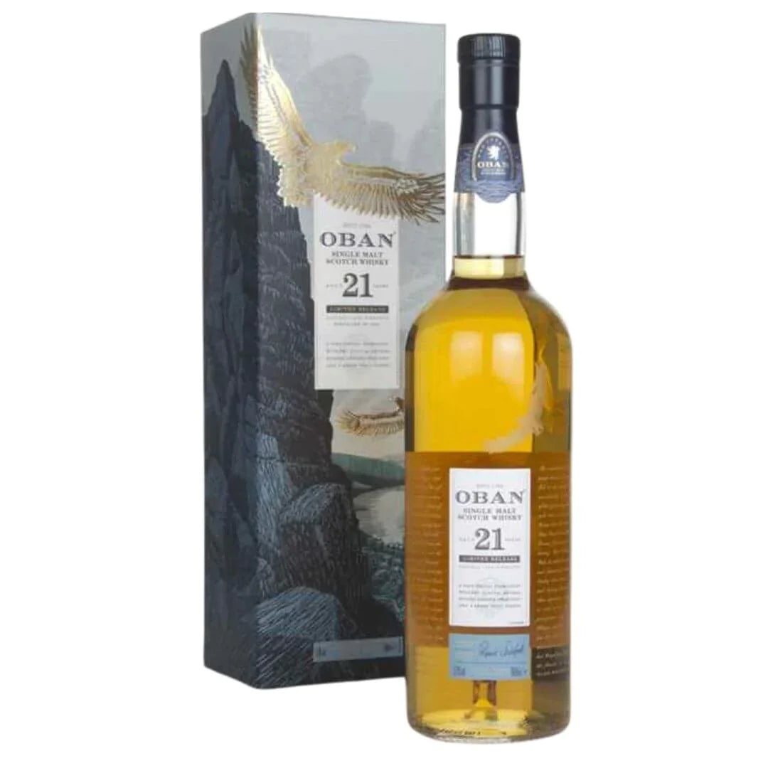 Oban 21 Year Old Single Malt Scotch Whisky bottle