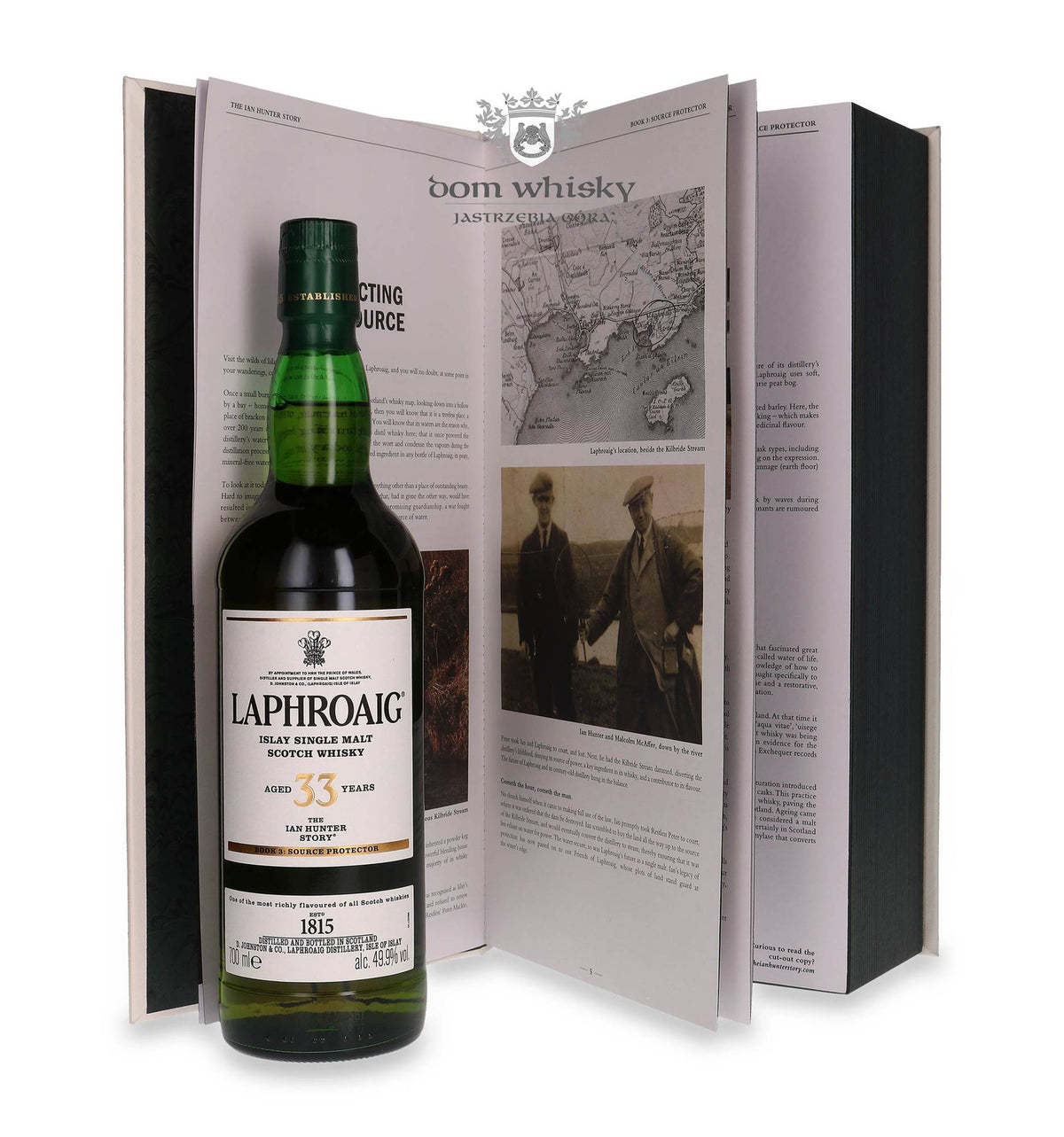 Laphroaig The Ian Hunter Story 'Book 3 Source Protector' 33 Year Old Single Malt Scotch Whisky bottle