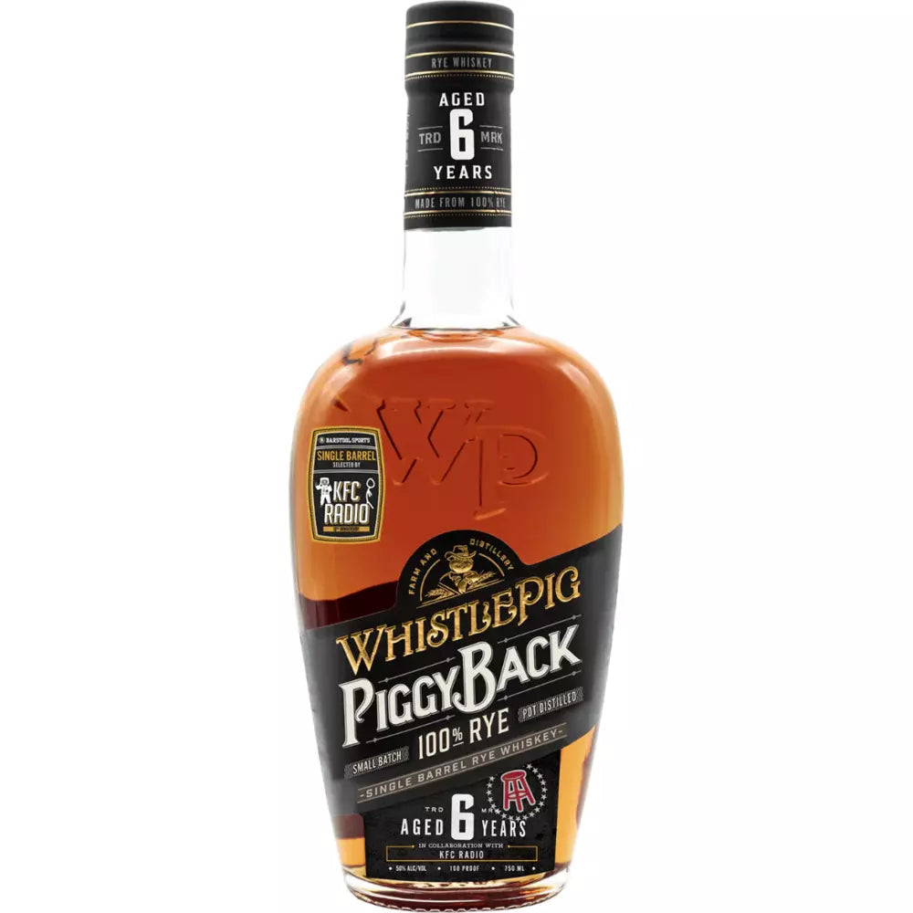 WhistlePig PiggyBack Barstool Barrel: KFC Radio bottle