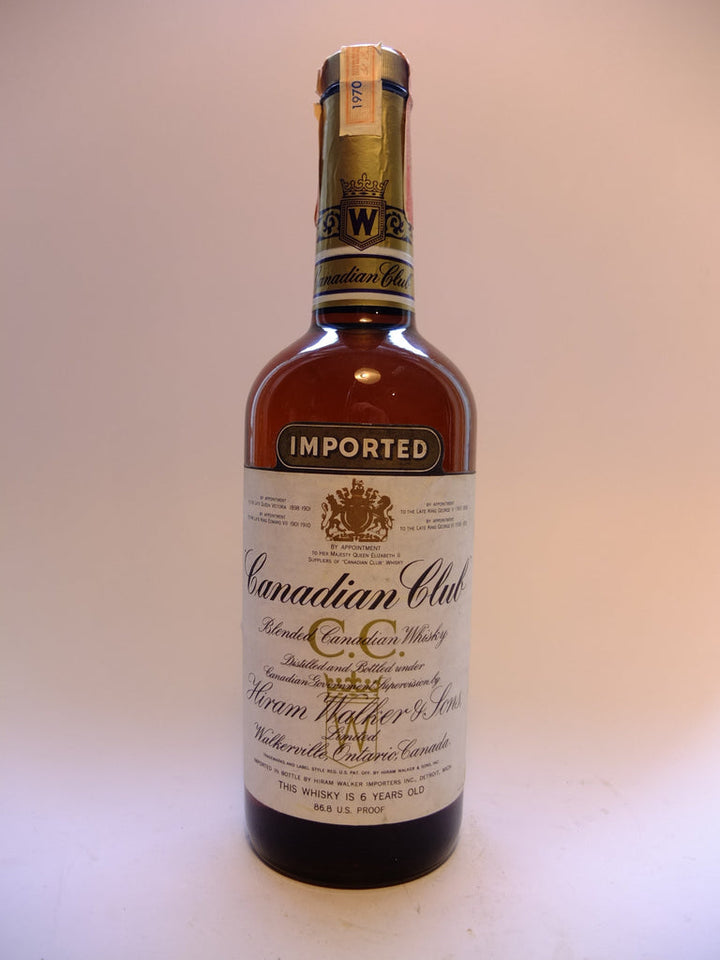 Canadian Club 6 Year Blended Canadian Whisky - Distilled 1970 (40%, 75cl) bottle