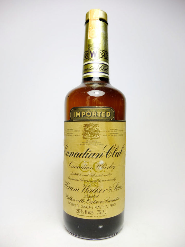 Canadian Club Blended Canadian Whisky - 1970s (40%, 75cl) bottle