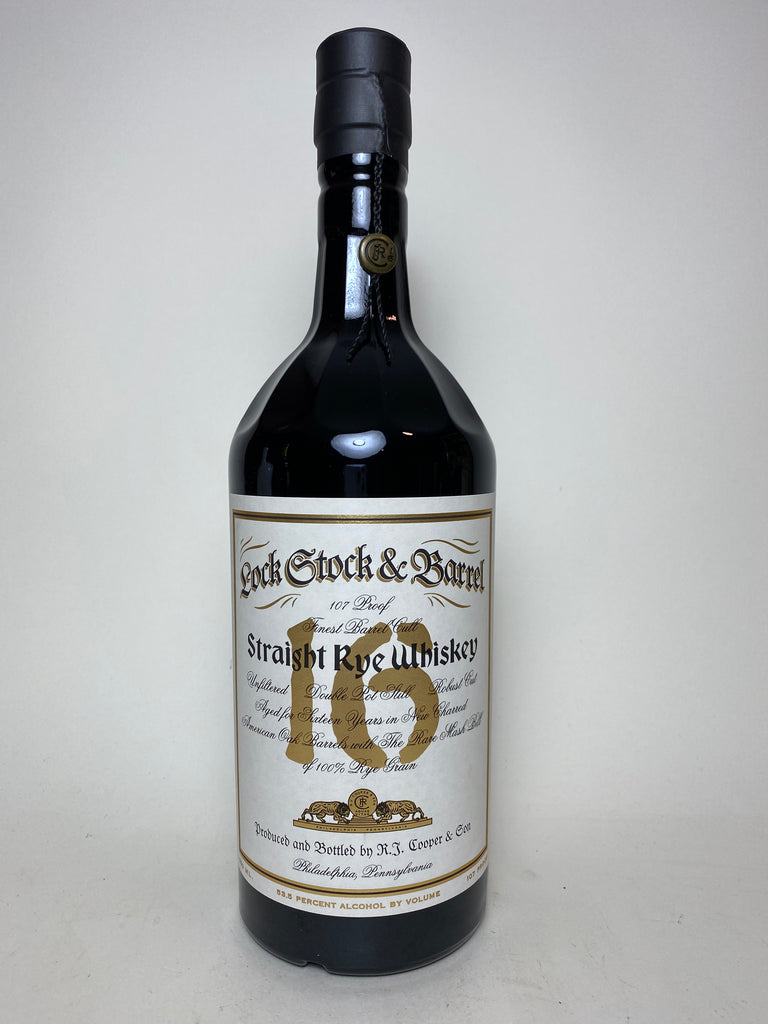 Lock Stock & Barrel 16 Year Old Straight Rye Whiskey bottle