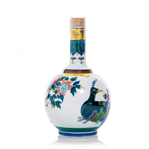 Hibiki 21 Year Old Ceramic Peacock Decanter bottle