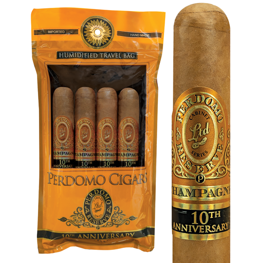 Perdomo Champagne 10th Anni Cigar Pack with Travel Bag cigar