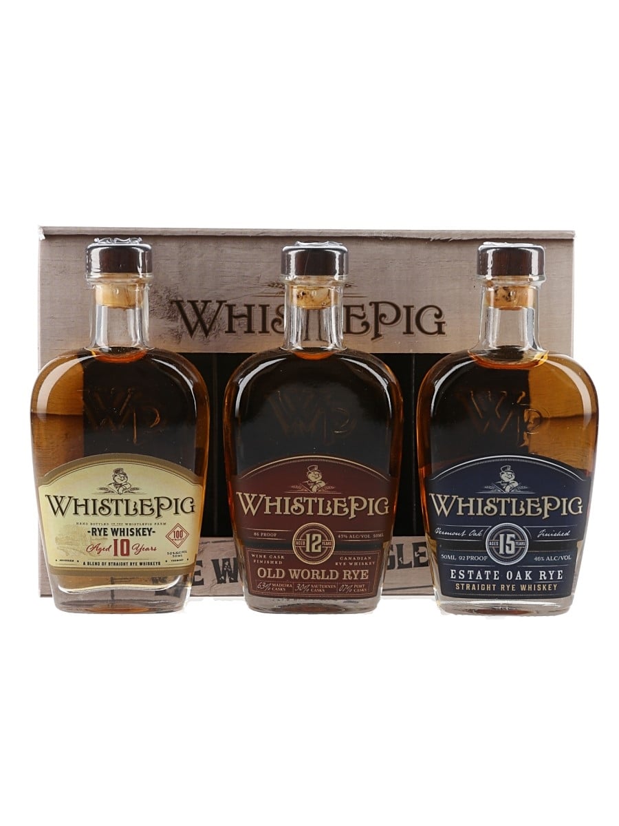 WhistlePig Barrel Aged Gift Set 3x375ml bottle
