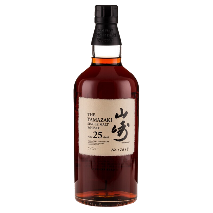 The Yamazaki 25 Year Old Single Malt Japanese Whisky bottle