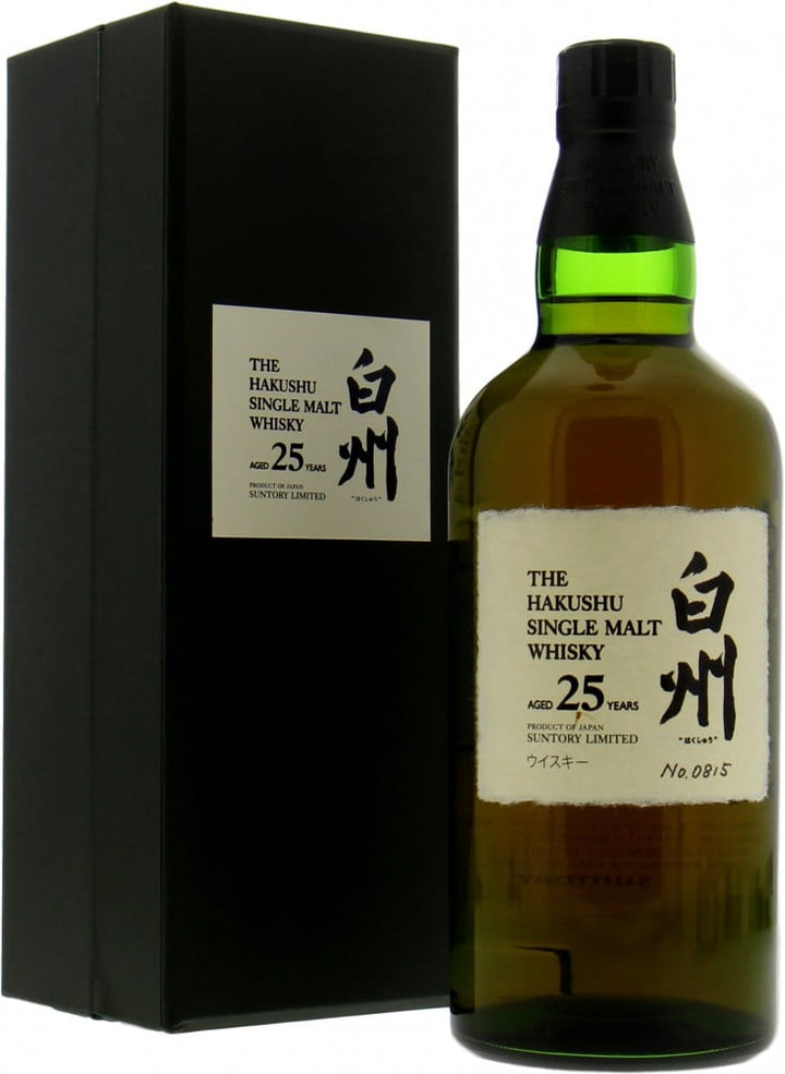Hakushu 25 Year Old Single Malt Whisky Limited Edition bottle