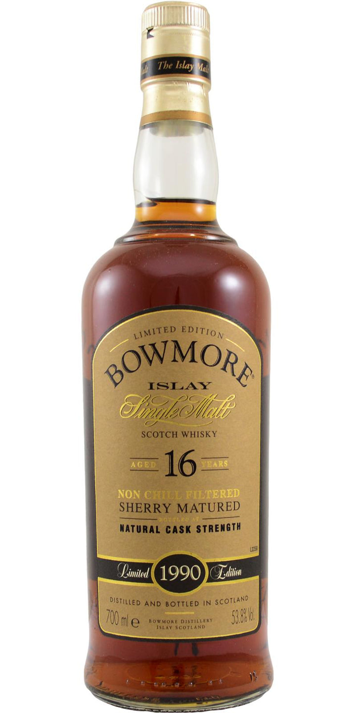 Bowmore 16 Year Old 1990 Sherry Matured Scotch Whisky bottle
