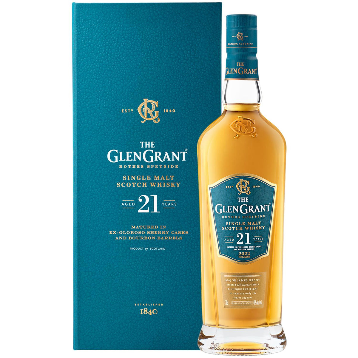 The Glen Grant 21 Year Old Single Malt Scotch Whisky bottle