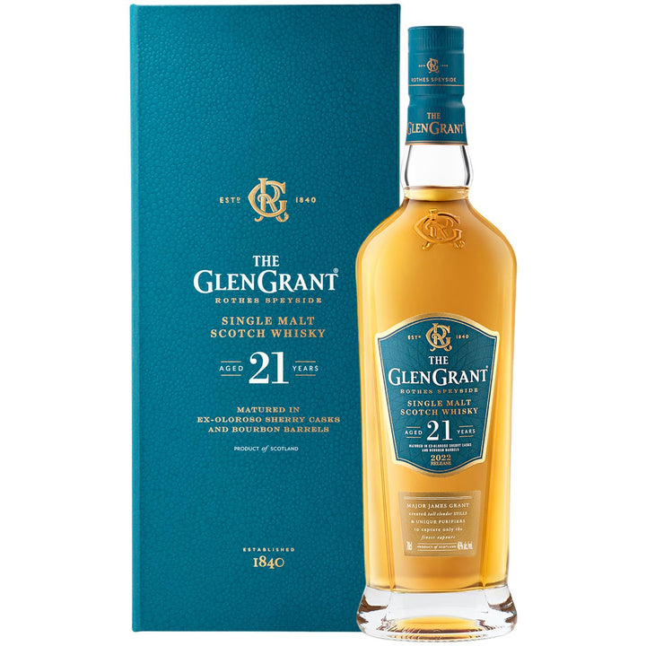 The Glen Grant 21 Year Old Single Malt Scotch Whisky bottle