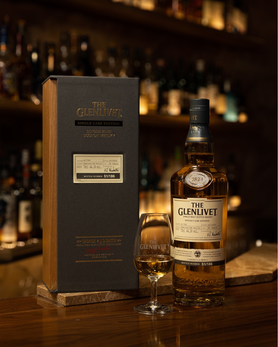 The Glenlivet Single Cask Pullman Club Car Single Malt Scotch Whisky bottle