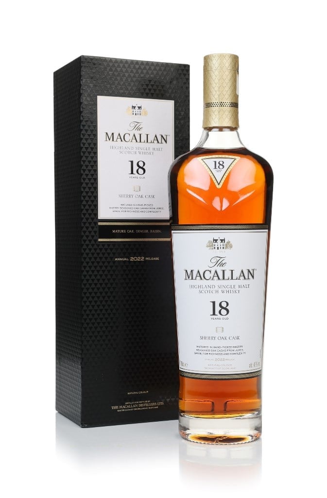 The Macallan 18 Year Old Sherry Oak 2022 Edition Single Malt Scotch Whisky bottle