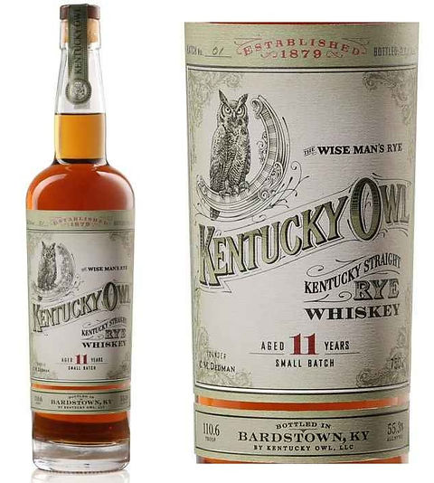 Kentucky Owl 11 Year Old Straight Rye Whiskey Batch No. 2 bottle