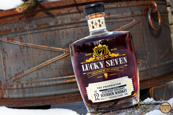 Lucky Seven 'The Proprietor' 12 Year Old Single Barrel Bourbon Whiskey bottle