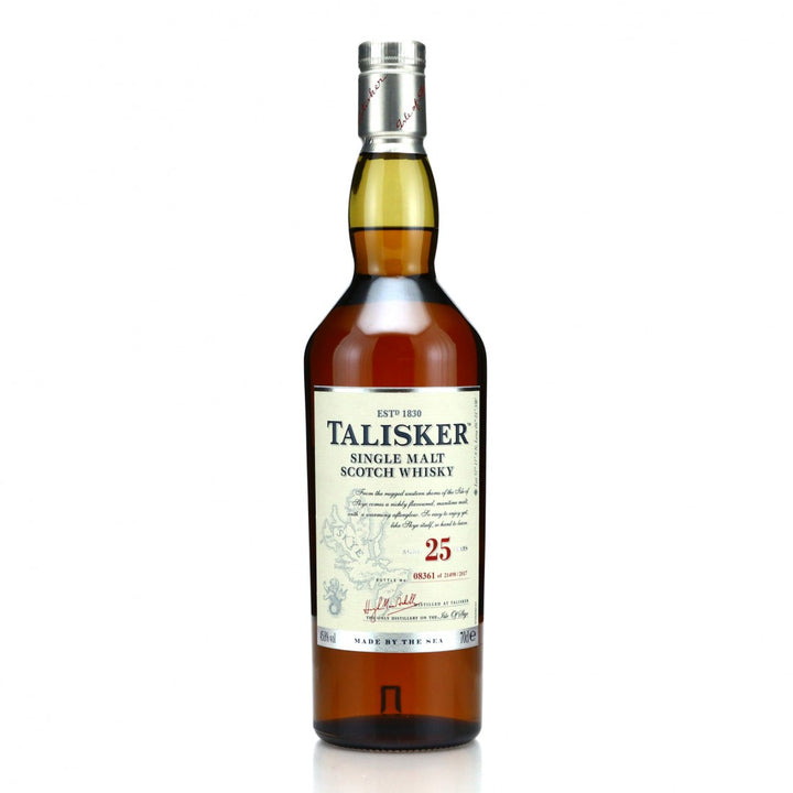 Talisker 25 Year Old Single Malt Scotch Whisky bottle