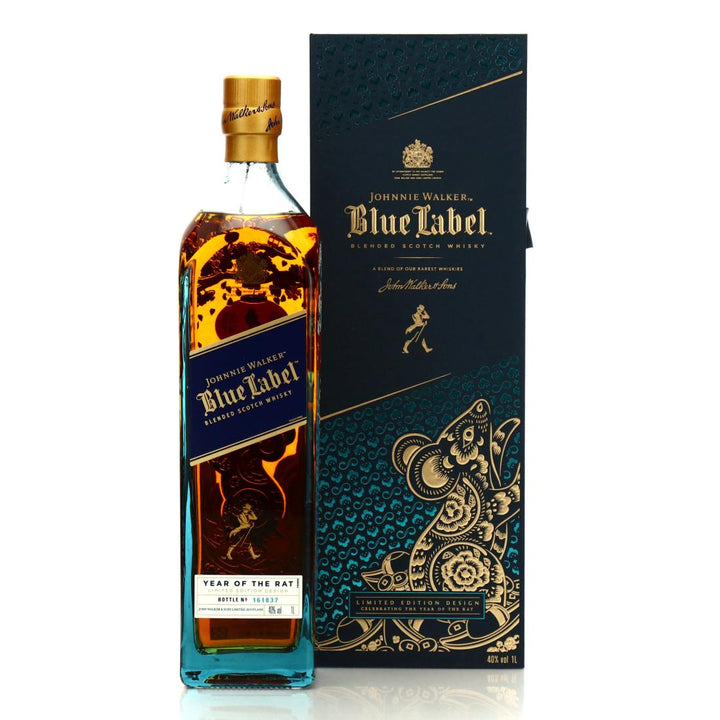 Johnnie Walker Blue Label Year Of The Rat Limited Edition Blended Scotch Whisky bottle