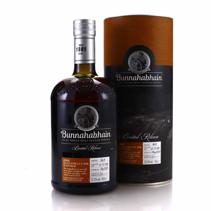 Bunnahabhain 11 Year Old 2008 Manzanilla Cask Single Malt Scotch Whisky bottle