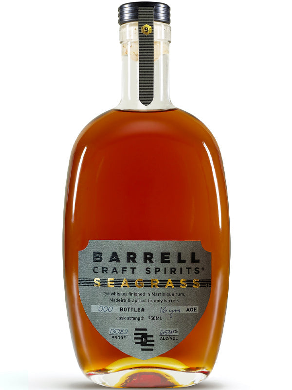 Barrell Craft Spirits Gray Label Seagrass 16 Year Old Rye Whiskey bottle