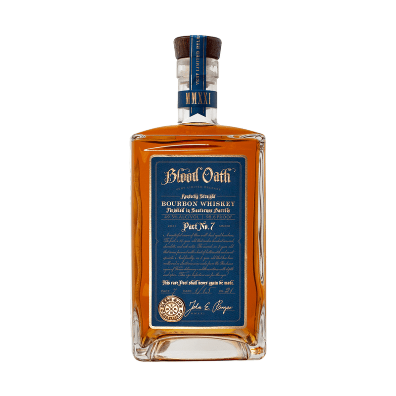 Blood Oath Pact No. 7 Kentucky Straight Bourbon Whiskey bottle