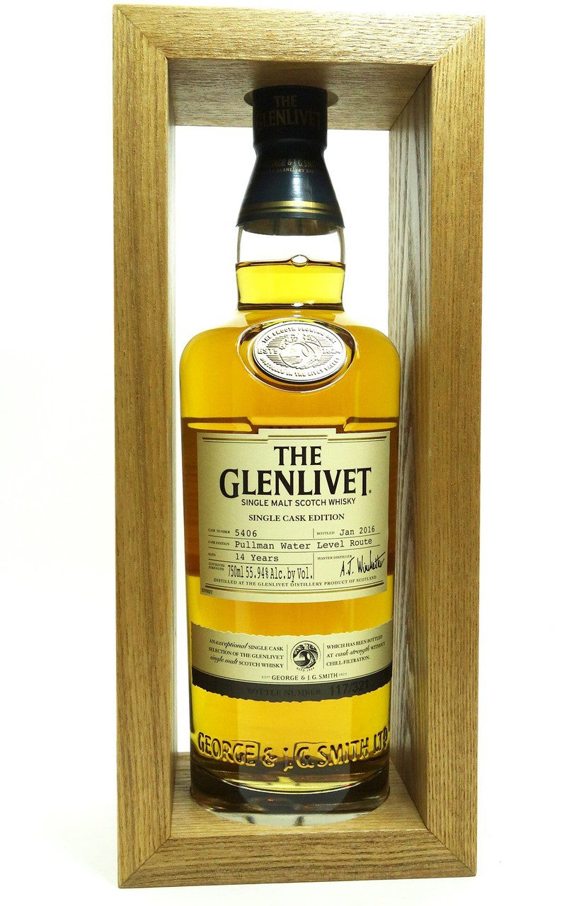 The Glenlivet Single Cask Pullman Water Level Route Single Malt Scotch Whisky bottle