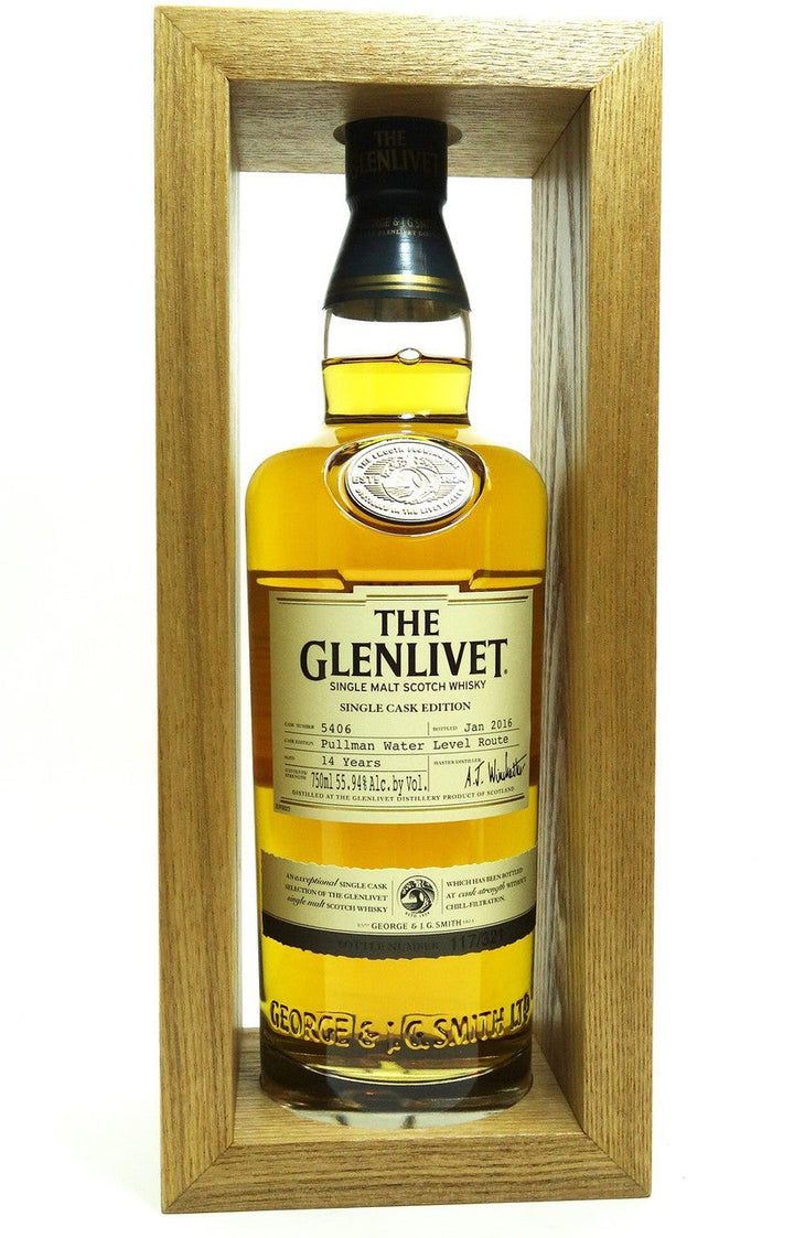 The Glenlivet Single Cask Pullman Water Level Route Single Malt Scotch Whisky bottle