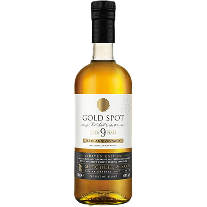 Gold Spot 9 Year Old 135th Anniversary Single Pot Still Irish Whiskey bottle