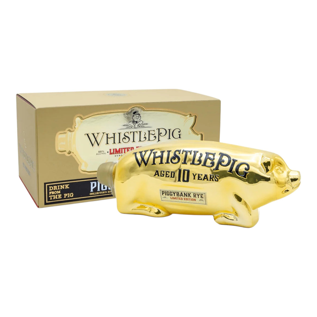 WhistlePig Limited Edition 10 Year Aged Piggybank Rye Gold Edition bottle