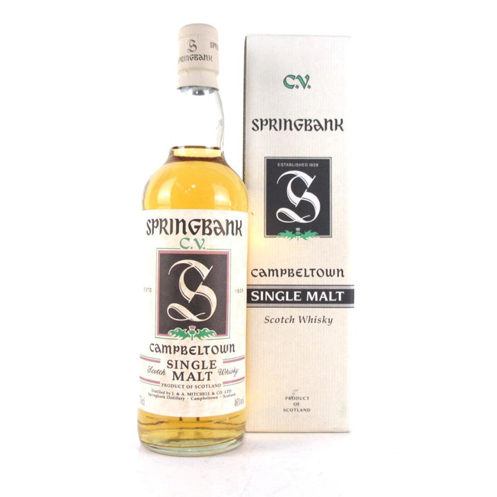 Springbank C.V. White Label Single Malt Scotch Whisky bottle