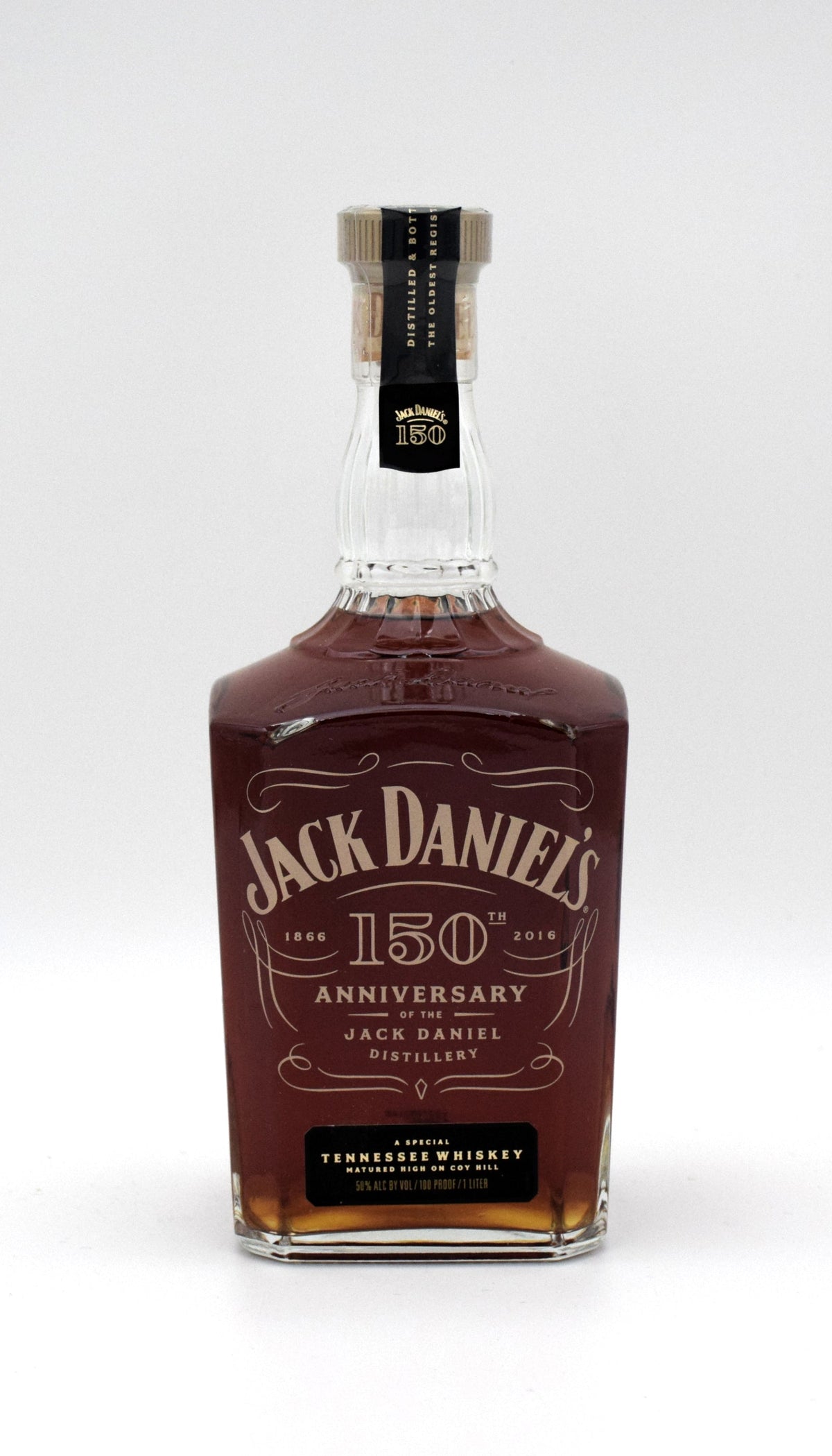 Jack Daniel's 150th Anniversary Tennessee Whiskey bottle