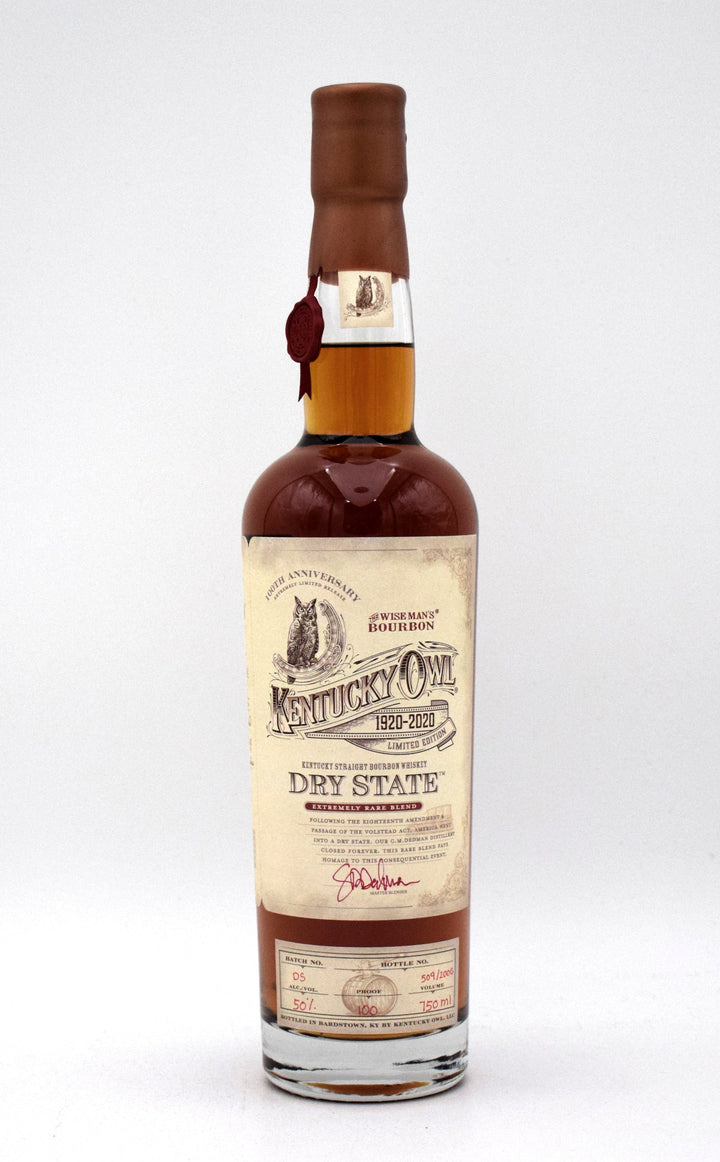 Kentucky Owl Dry State 100th Anniversary Straight Bourbon Whiskey bottle