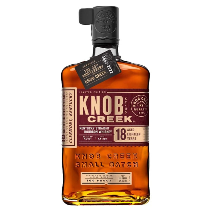 Knob Creek 18 Year Old Kentucky Straight Bourbon Whiskey bottle