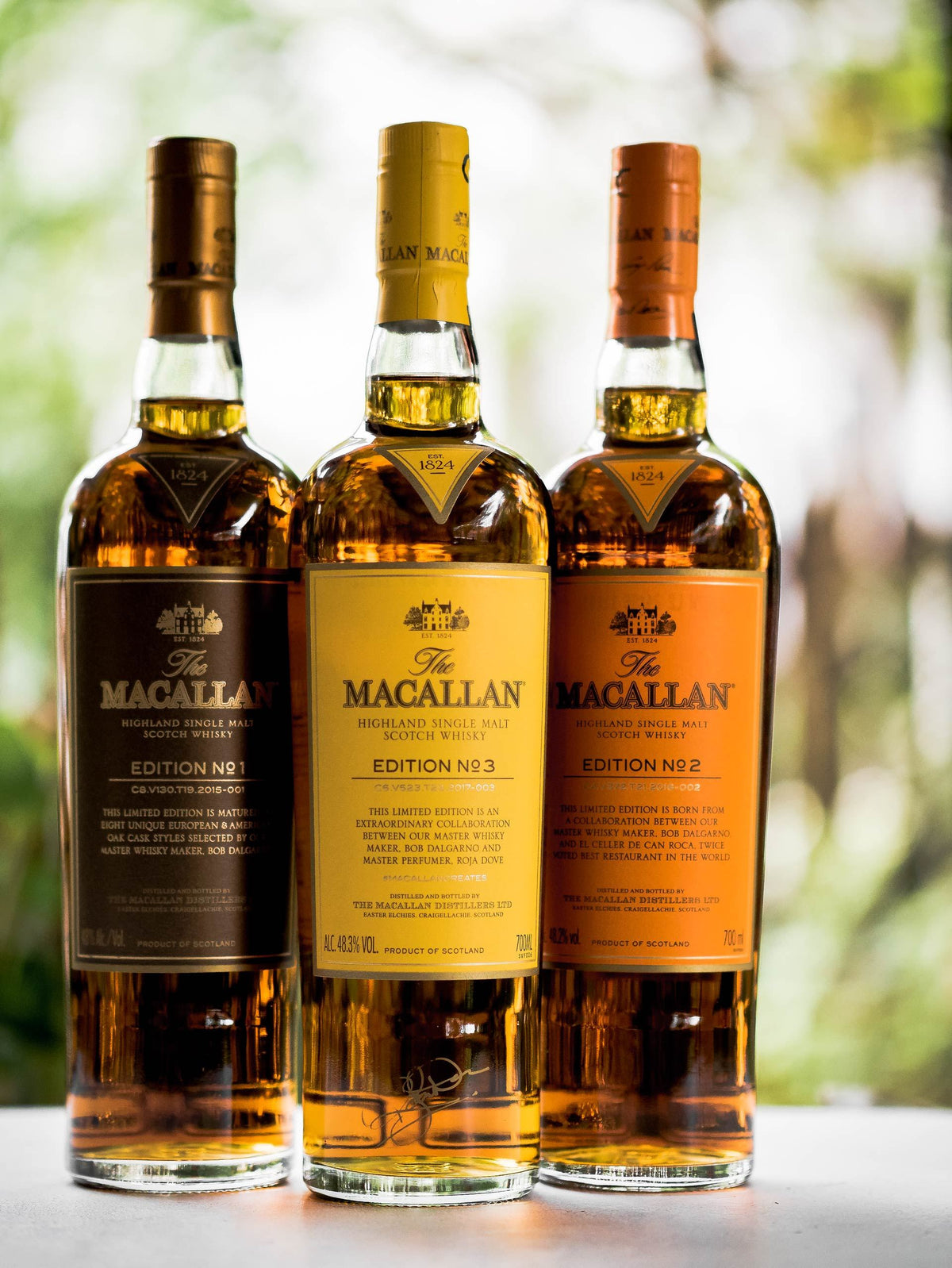 The Macallan Edition Series Set (No. 1 + No. 2 + No. 3) bottle