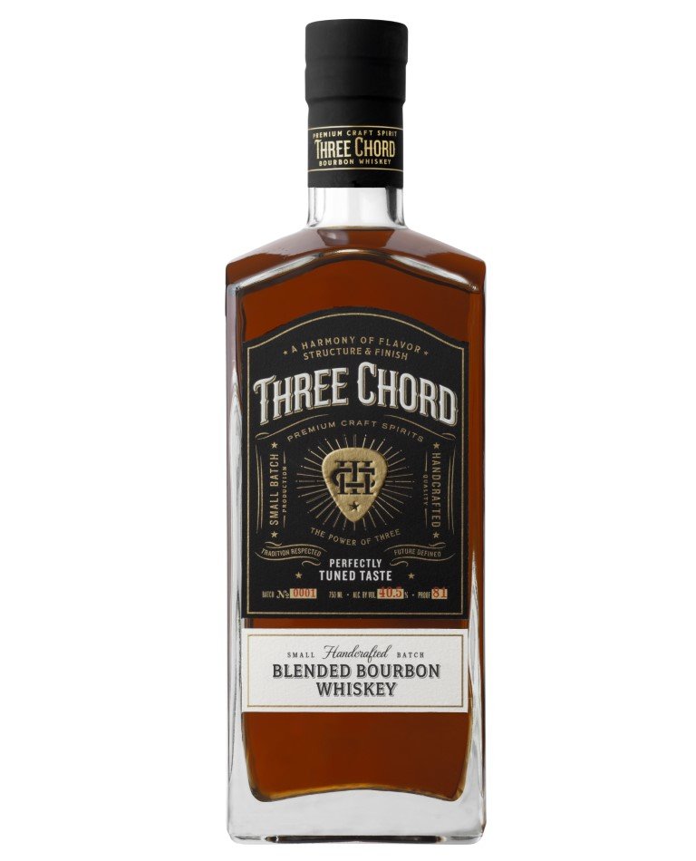 Three Chord Whiskey Drummer Straight Bourbon Whiskey bottle
