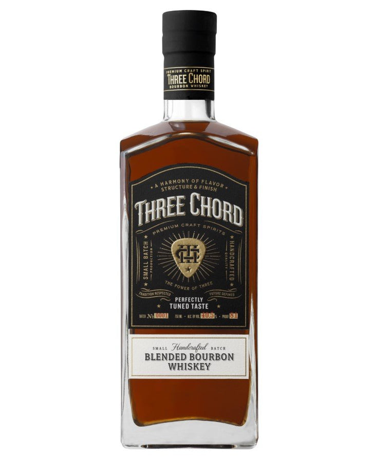 Three Chord Whiskey Drummer Straight Bourbon Whiskey bottle