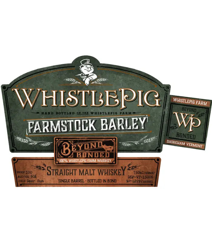 WhistlePig Farmstock Barley Beyond Bonded Straight Malt Whiskey bottle