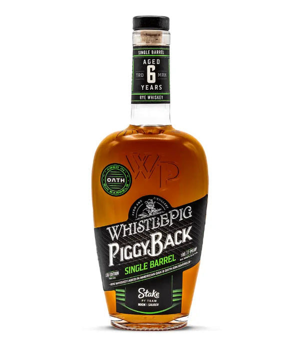 WhistlePig PiggyBack Rye: Stake F1® Team KICK Sauber Single Barrel 750mL bottle