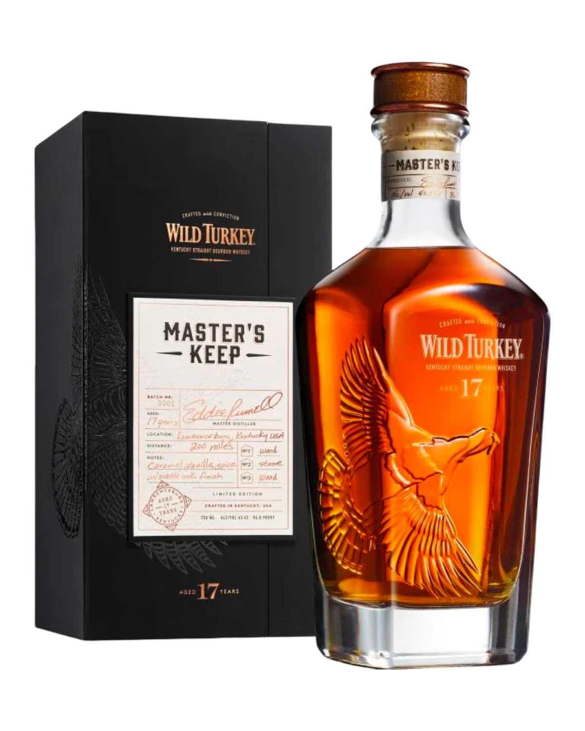 Wild Turkey Master's Keep 17 Year Old Kentucky Straight Bourbon Whiskey bottle