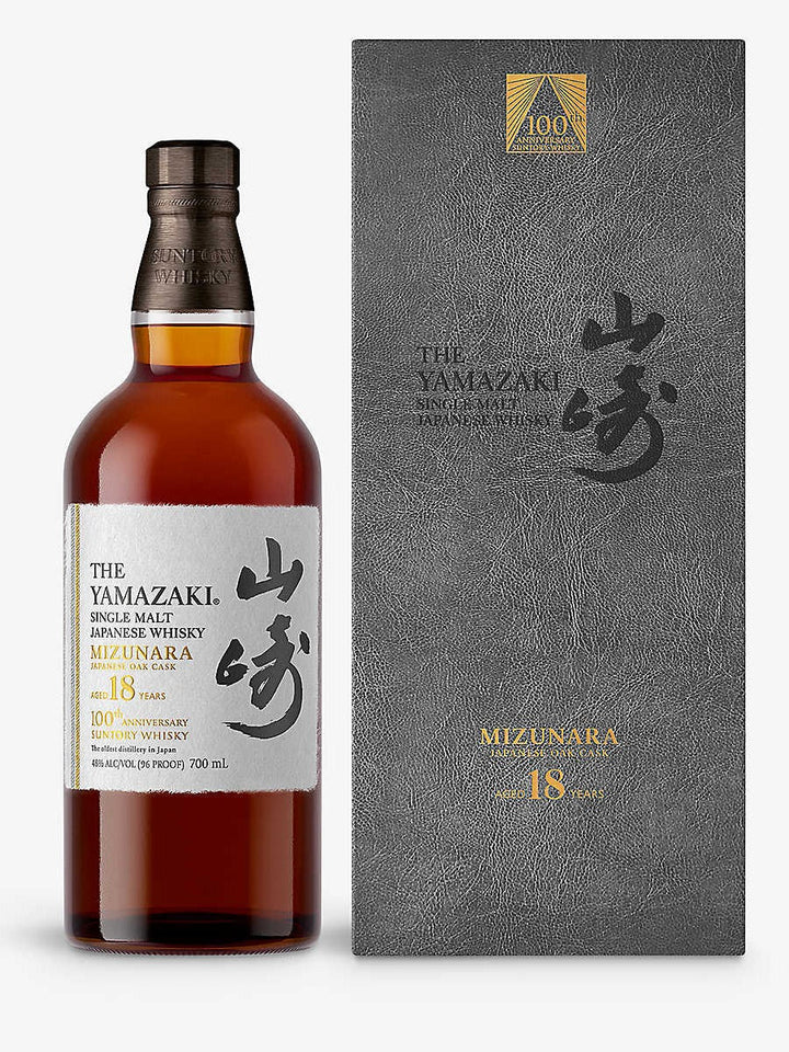 The Yamazaki 18 Year Mizunara 100th Anniversary Limited Edition bottle