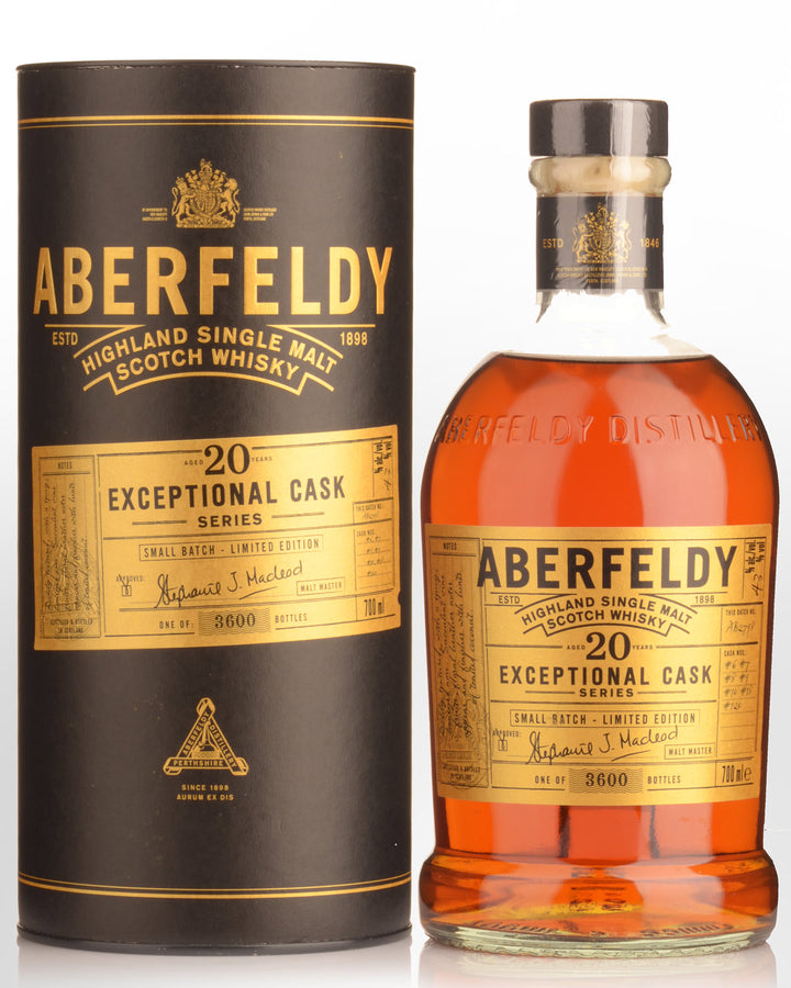 Aberfeldy 20 Year Old Exceptional Cask Series Single Malt Scotch Whisky bottle